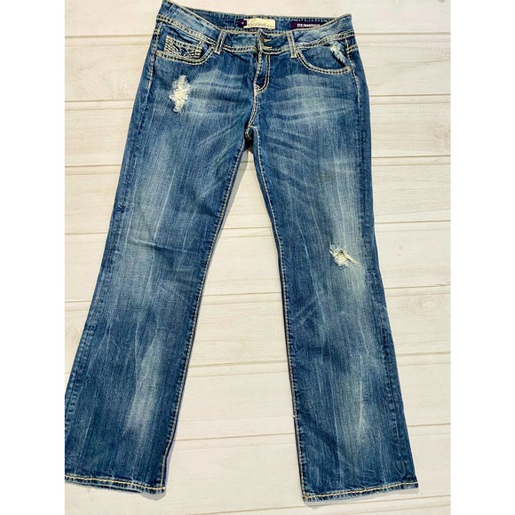 Vigoss Fit Boot Cut Faded Jeans - Picture 4 of 9